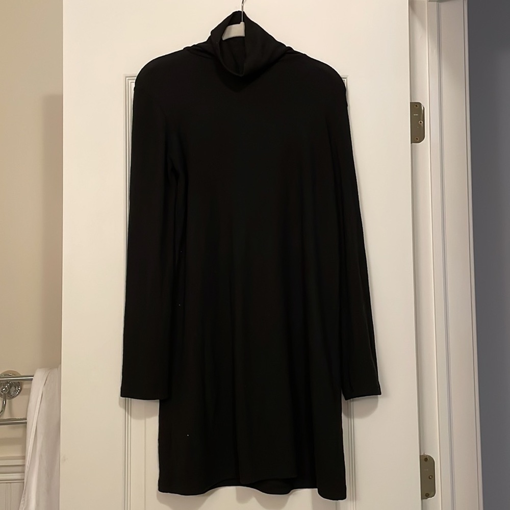 Zara Black Soft Feel High Neck Long-Sleeve Sweater Dress Size S (WORN ONCE) - Picture 3 of 6
